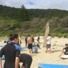 Getting ready for surfing