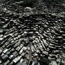 Bogota barrios view from the sky
